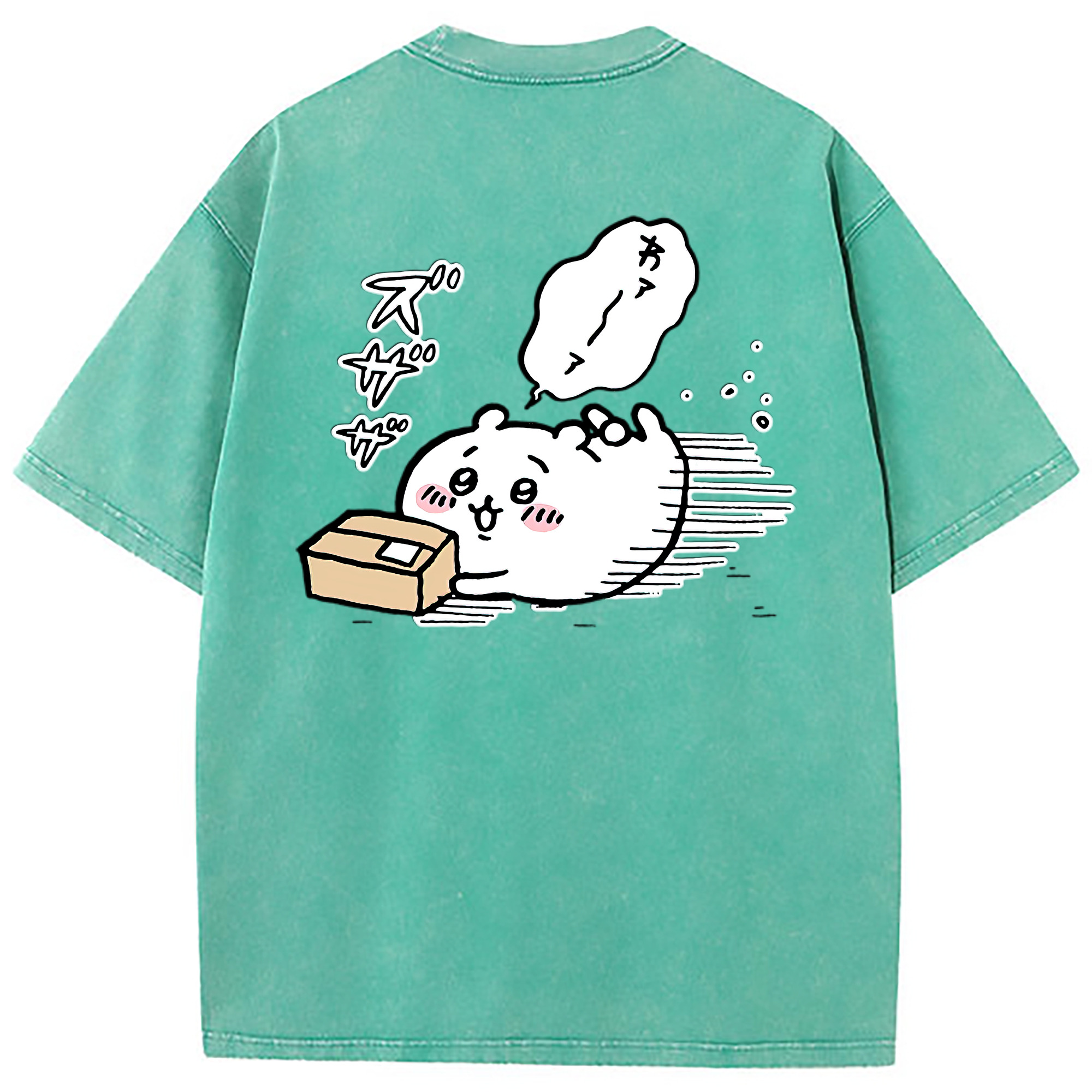 （画像用） ちいかわ ちいかわ Chii-kawa chiikawa 綿100% ヴィンテージ風 半袖Tシャツ（背面プリント）